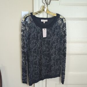 Philosophy Republic Women's Asymmetrical Hemline Sheer Blouse NWT